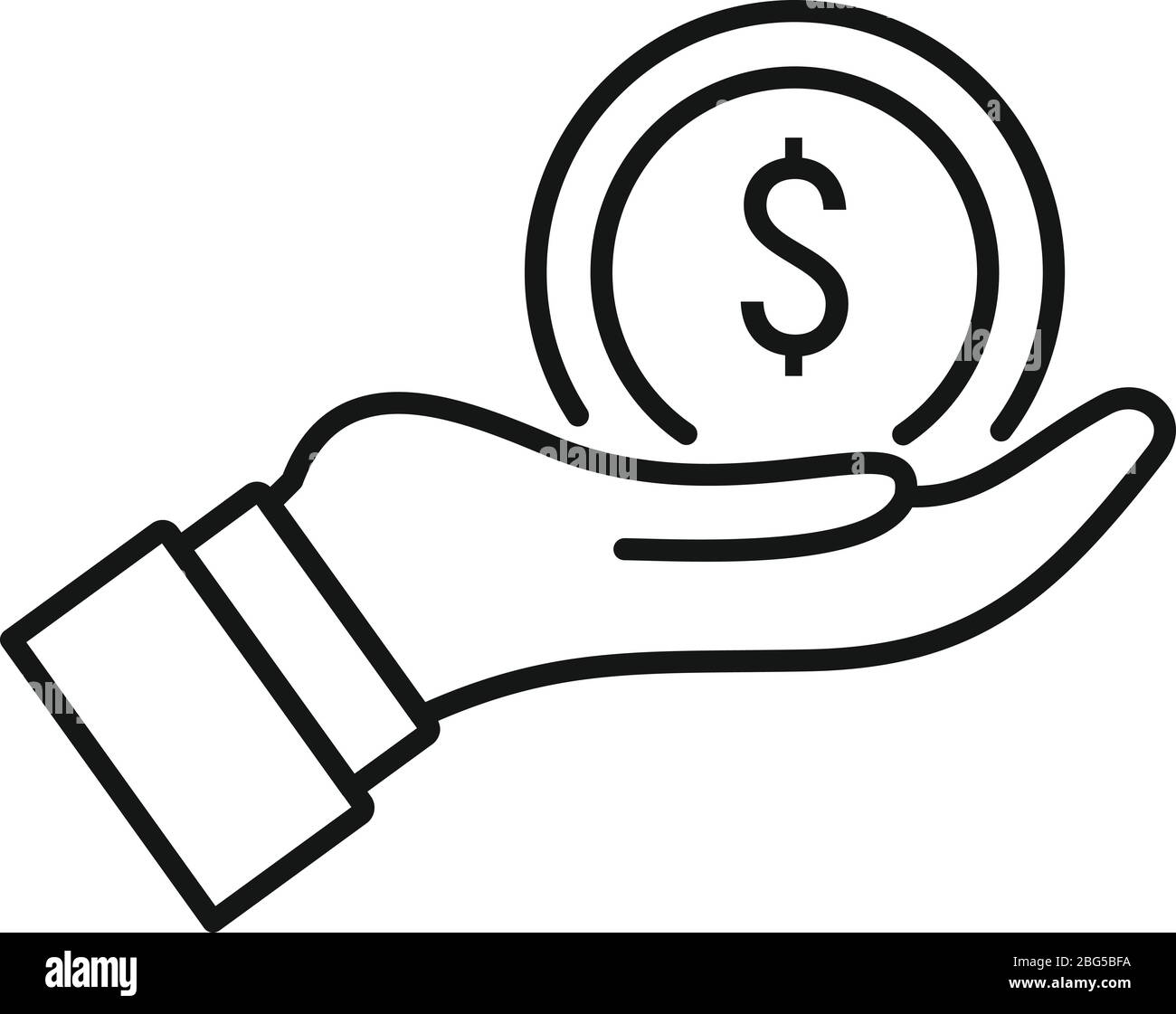 Keep care money transfer icon. Outline keep care money transfer vector 