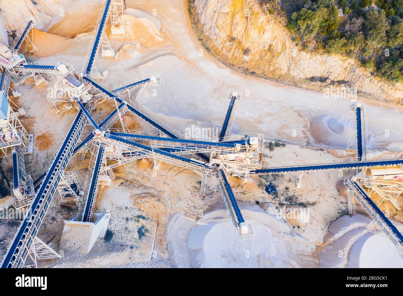Quarry. Aerial view. Stock Photo
