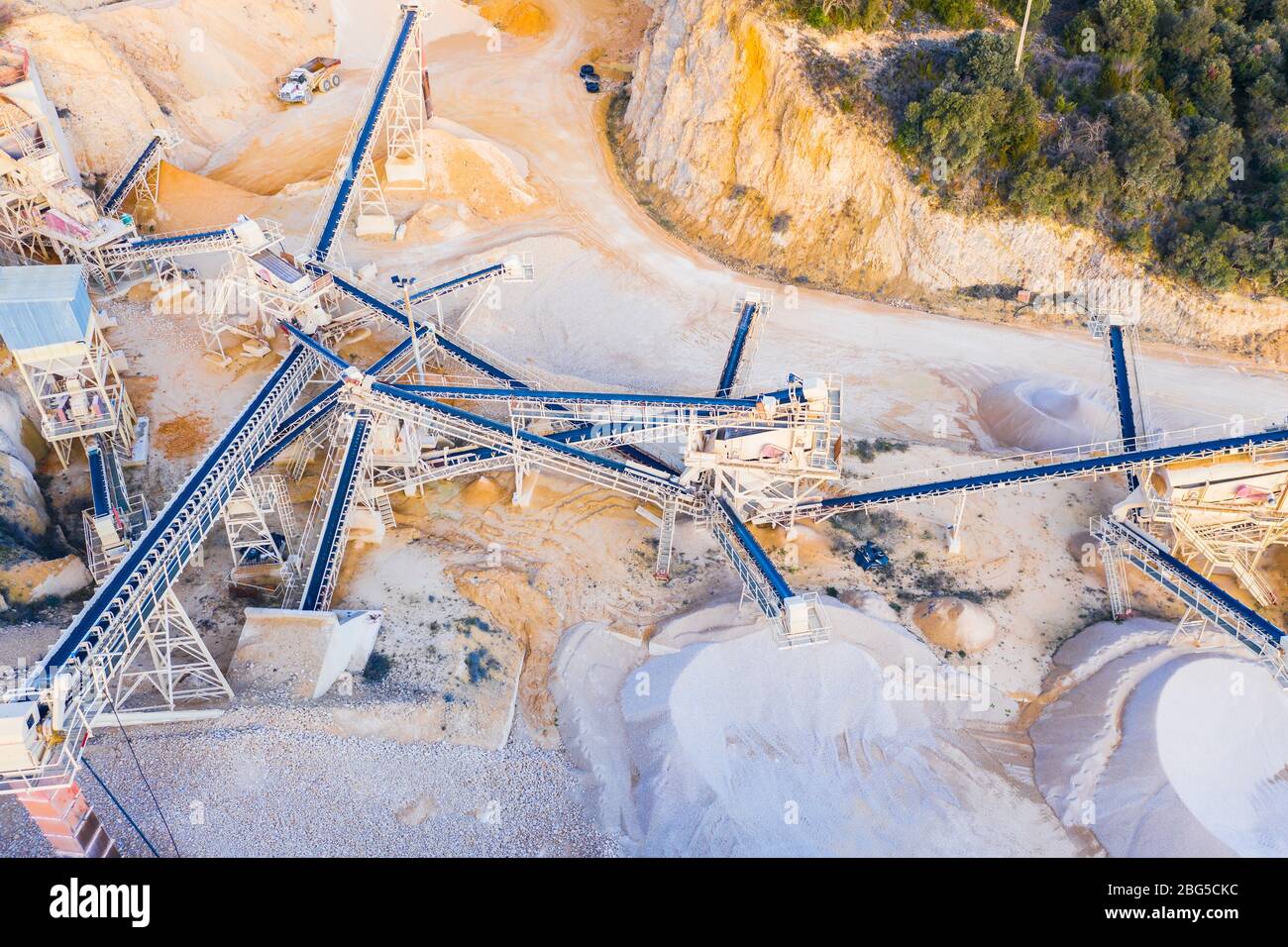 Quarry. Aerial view. Stock Photo