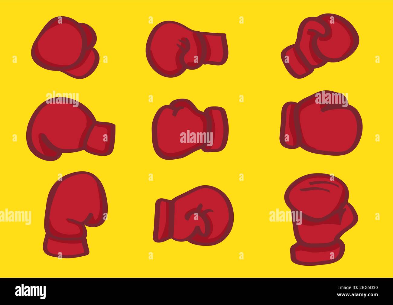 Cushioned boxing gloves Stock Vector Images Alamy