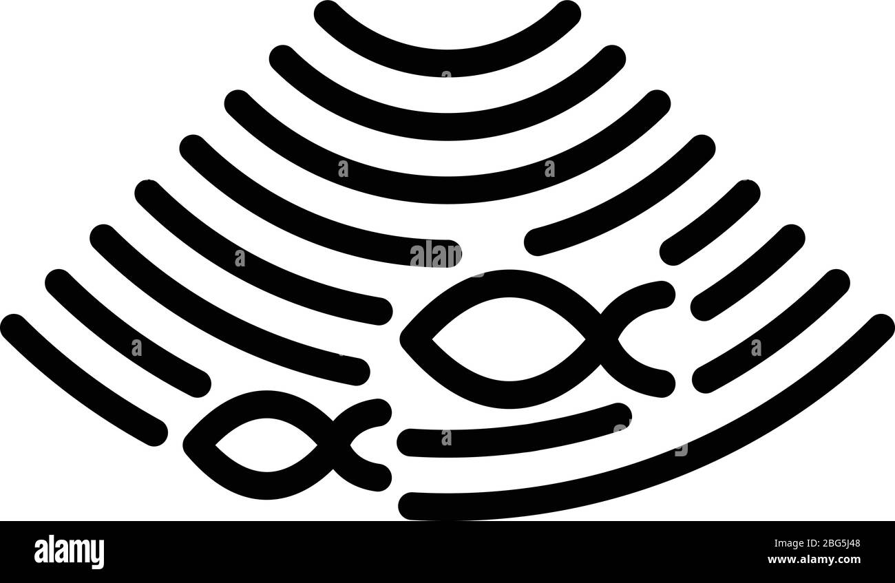 Echo sounder radar icon, outline style Stock Vector Image & Art - Alamy