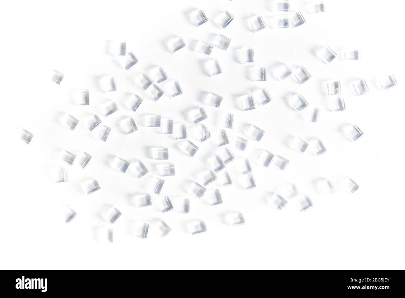 abstract plastic parallelepipedic shapes on a white background Stock Photo