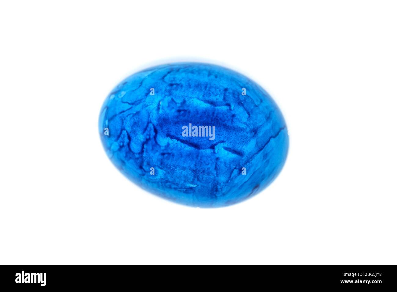 blue easter egg on white background Stock Photo - Alamy