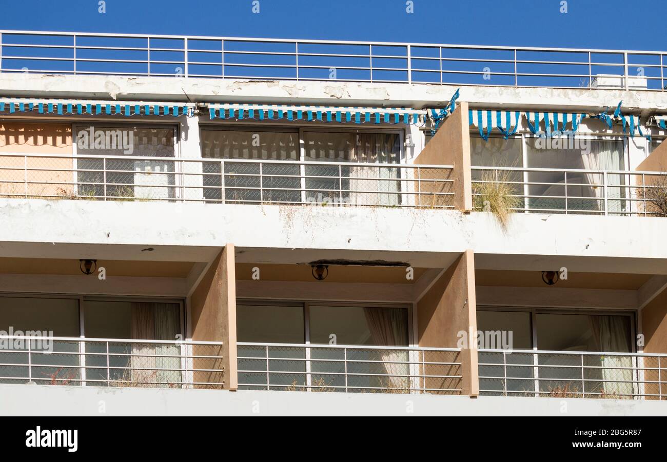 Abandoned holiday apartments in Spain Stock Photo