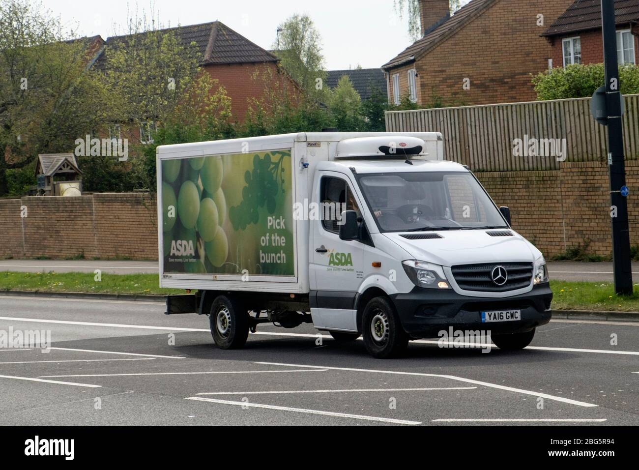 online shopping; home delivery; van; lockdown; stay at home;ASDA;van; Stock Photo