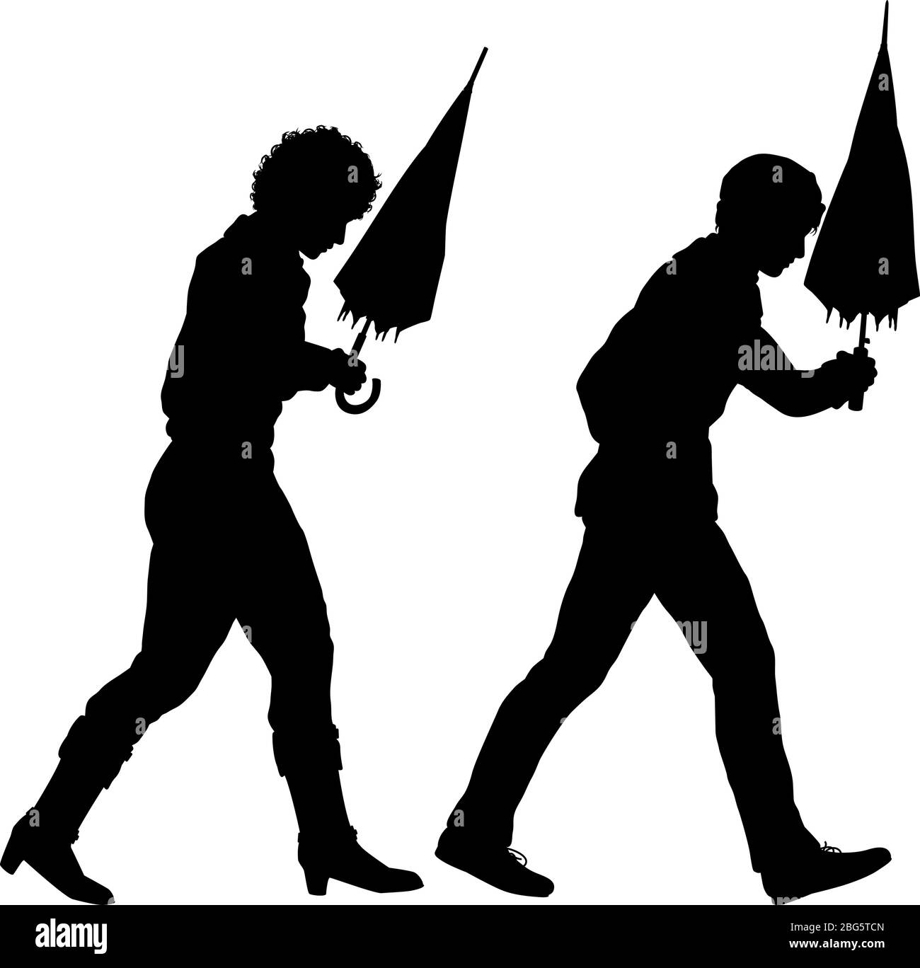 People walking silhouette Stock Vector Images - Alamy