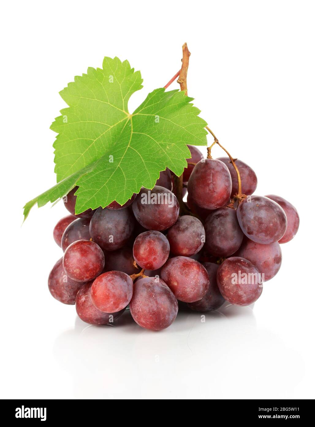 Ripe delicious grapes isolated on white Stock Photo - Alamy