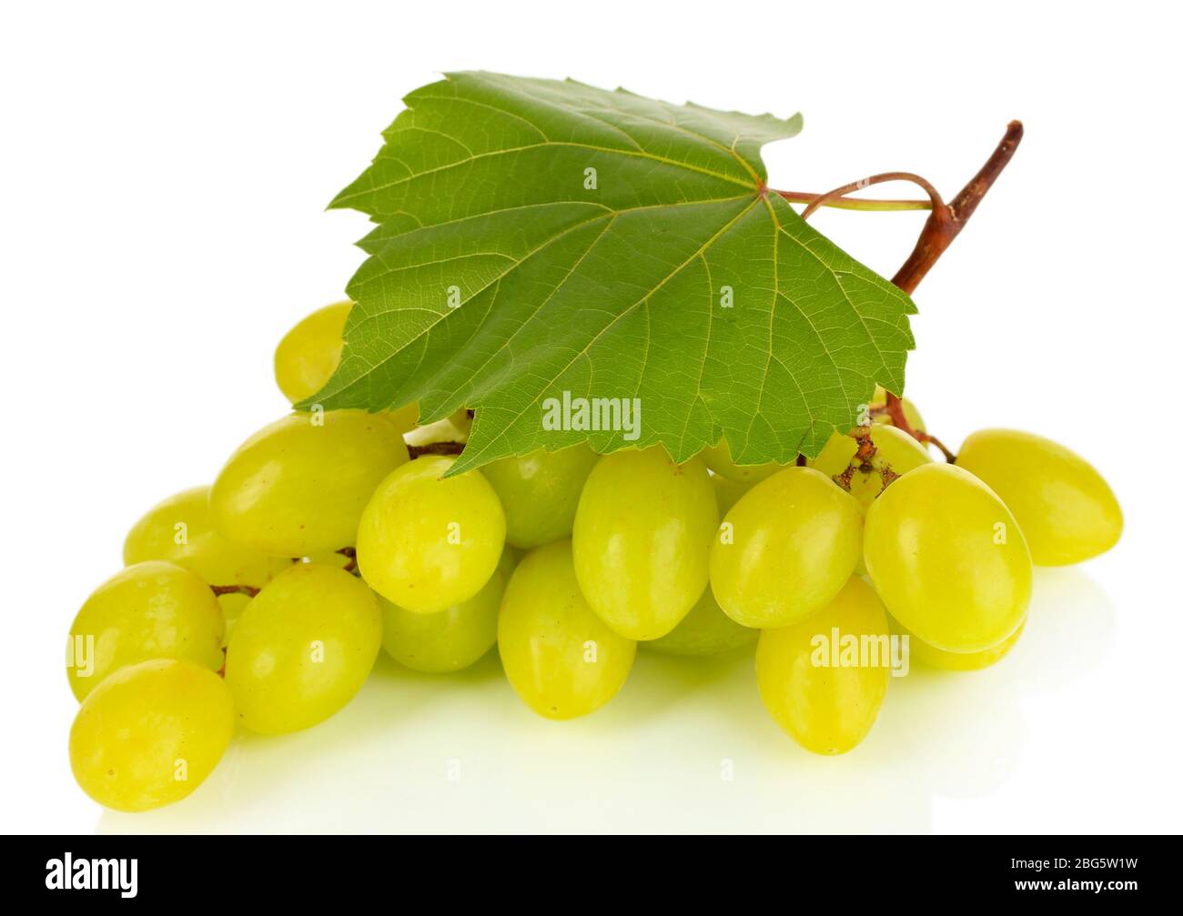 Ripe delicious grapes isolated on white Stock Photo Alamy