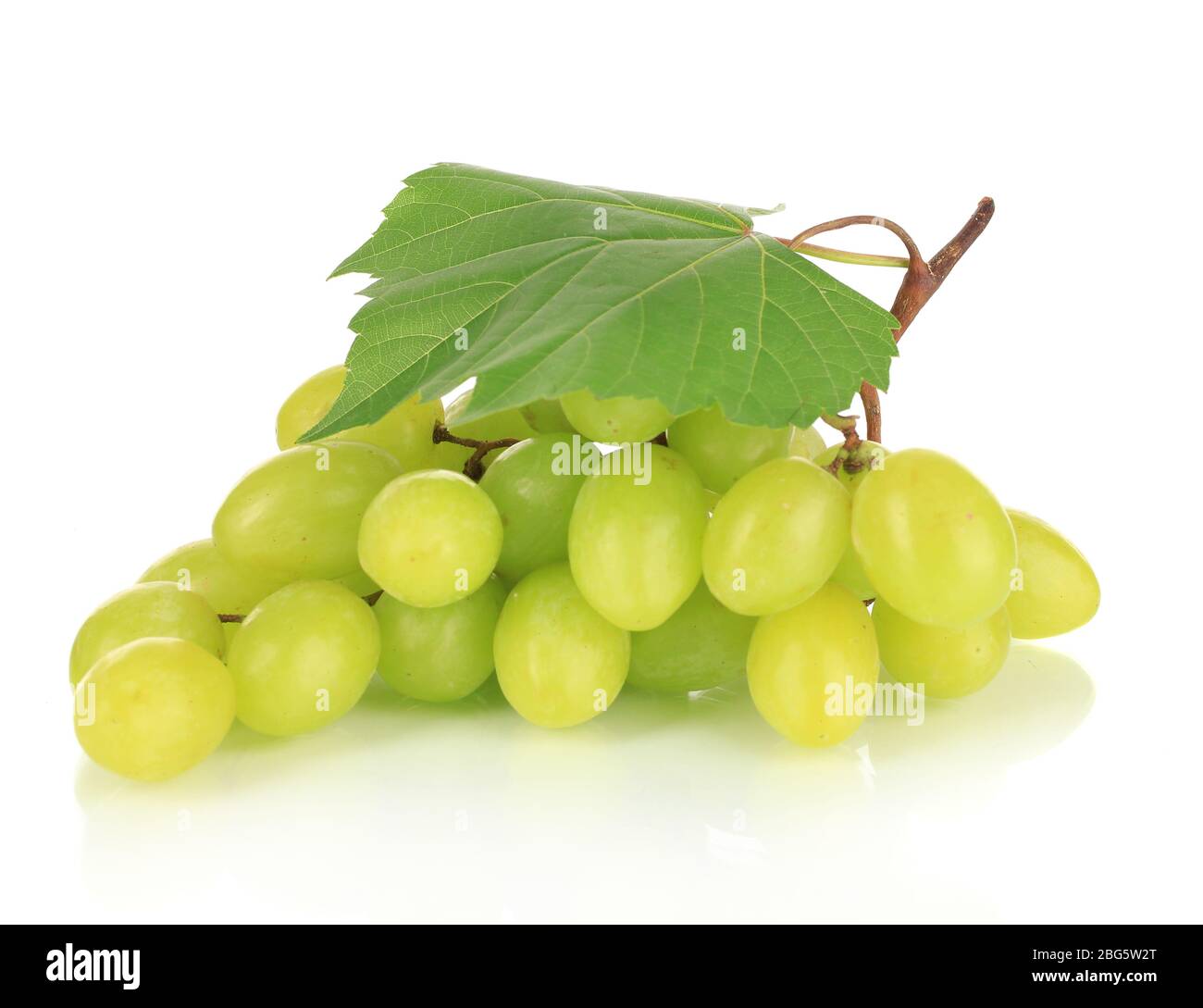 Ripe delicious grapes isolated on white Stock Photo - Alamy