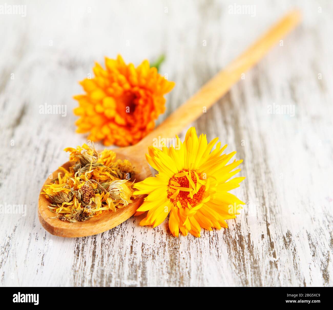 Dried and fresh calendula flowers hi-res stock photography and images ...