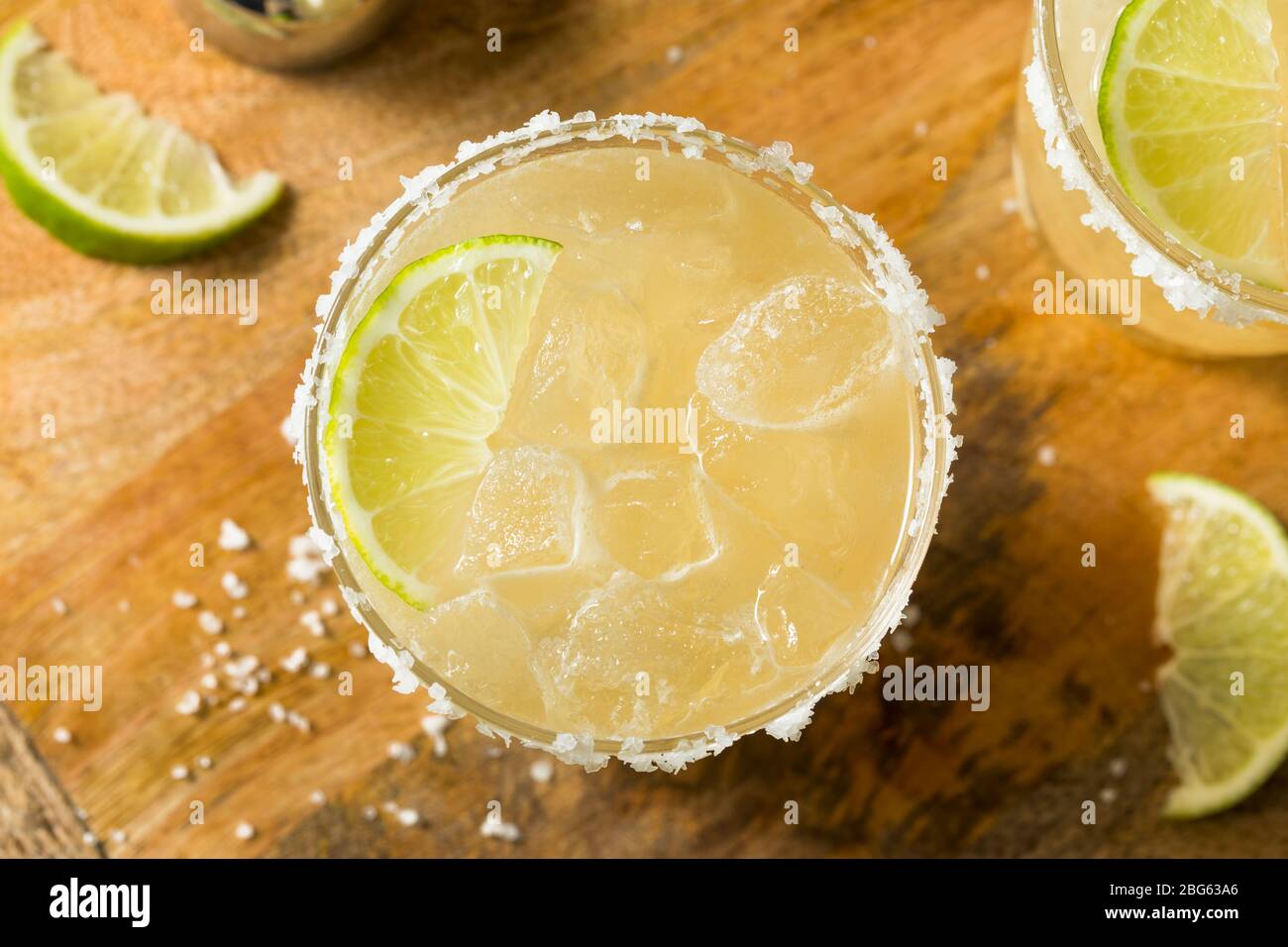 Refreshing Mexican Tequila Margarita with LIme and Salt Stock Photo Alamy