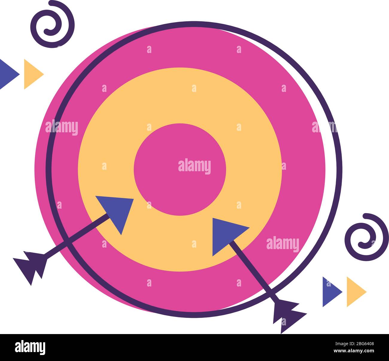 target with arrows flat style icon Stock Vector Image & Art - Alamy
