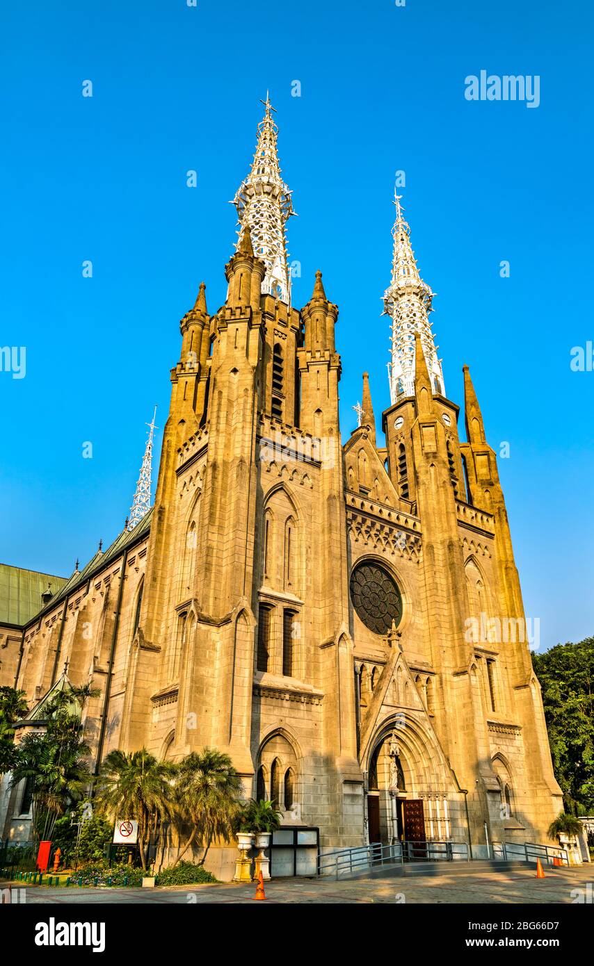 Indonesia jakarta cathedral catholic church hires stock photography