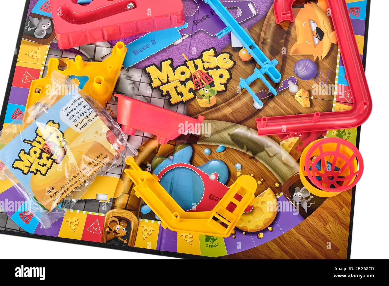 Close up of Hasbro Mouse trap board game pieces ready to be assembled onto  the board Stock Photo - Alamy