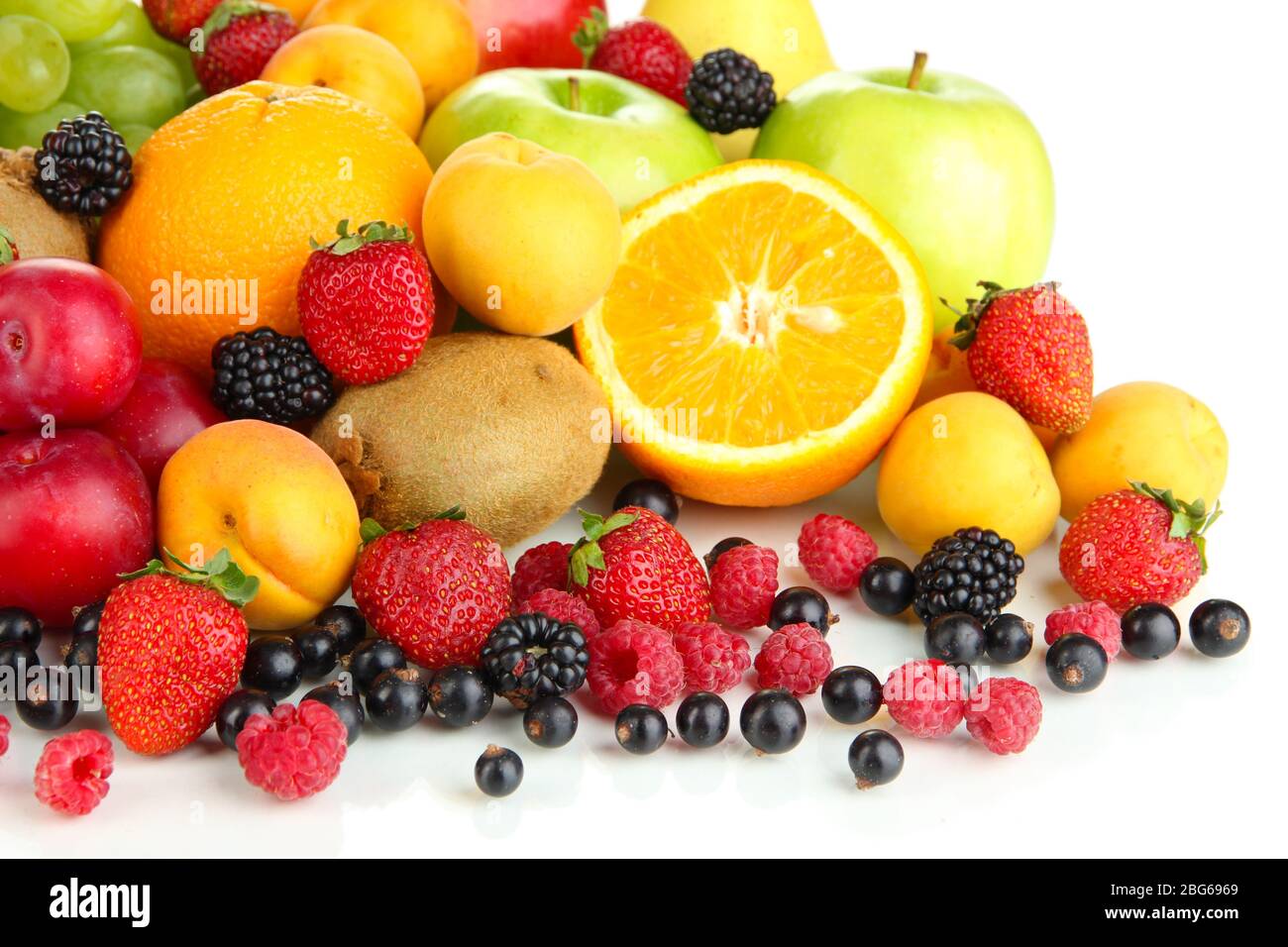 Fresh fruits and berries close up Stock Photo - Alamy