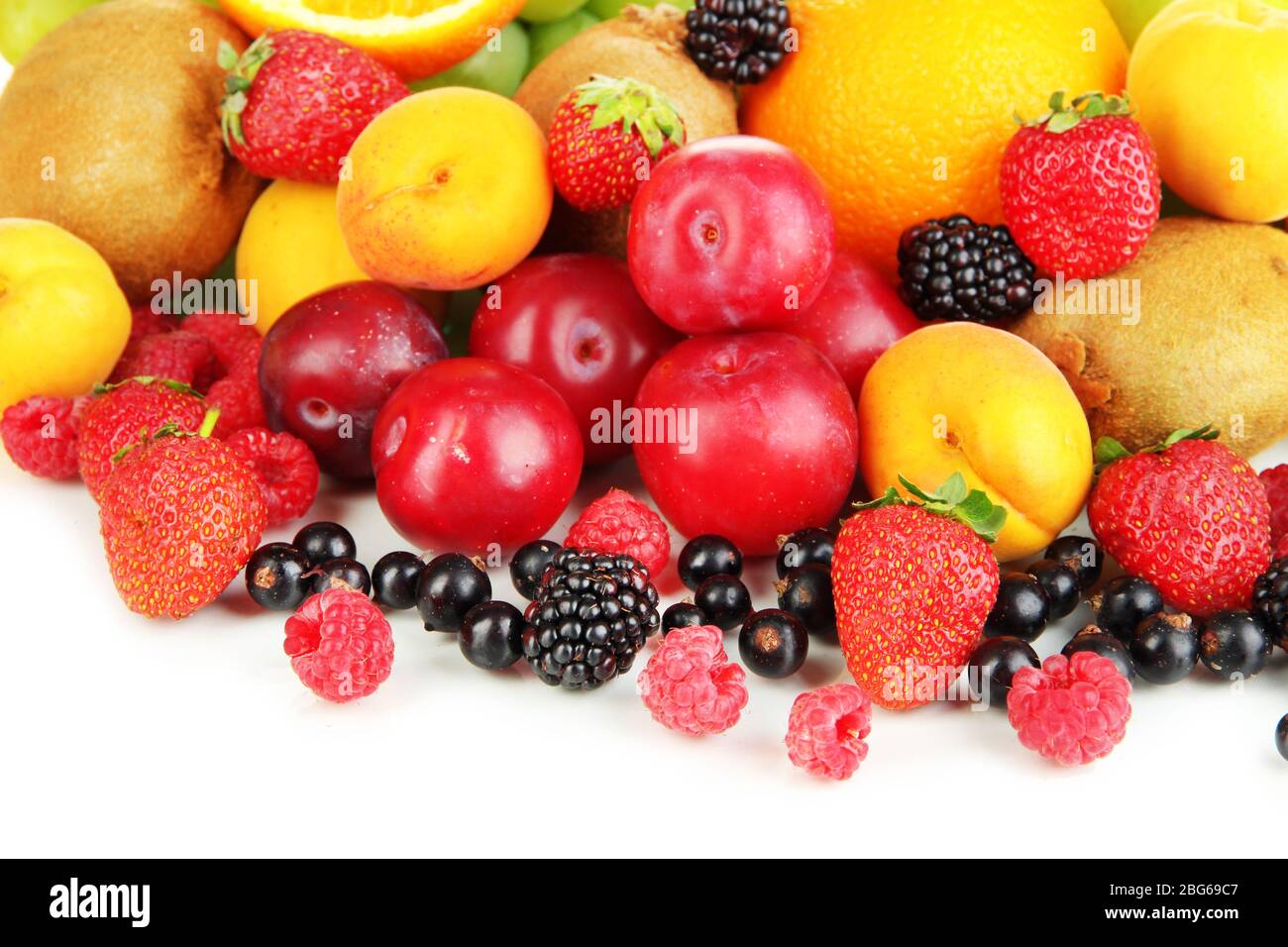 Fresh fruits and berries close up Stock Photo - Alamy