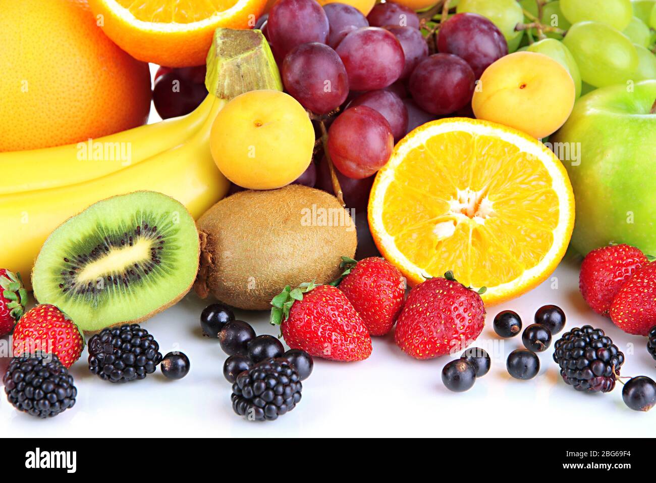 Fresh fruits and berries close up Stock Photo - Alamy