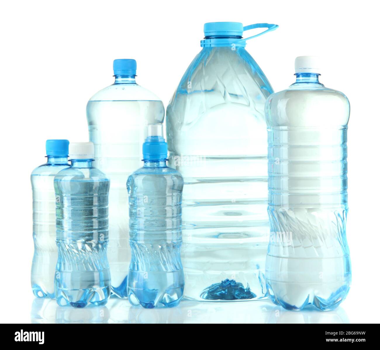 Bottles of water, isolated on white Stock Photo - Alamy