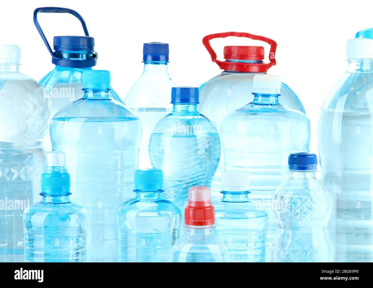 Bottles of water, isolated on white Stock Photo - Alamy