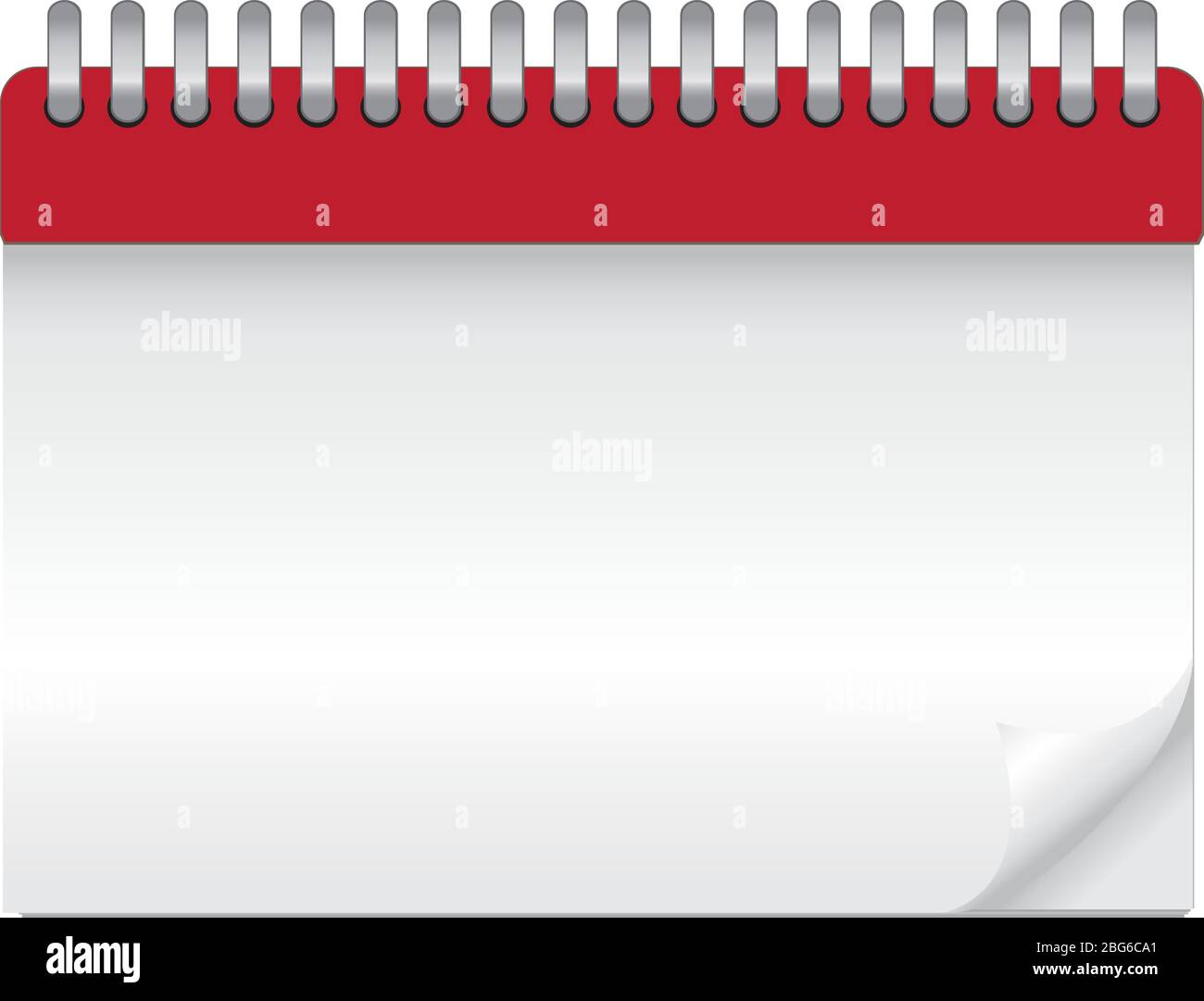 Vector illustration of a blank calendar Stock Vector Image & Art - Alamy