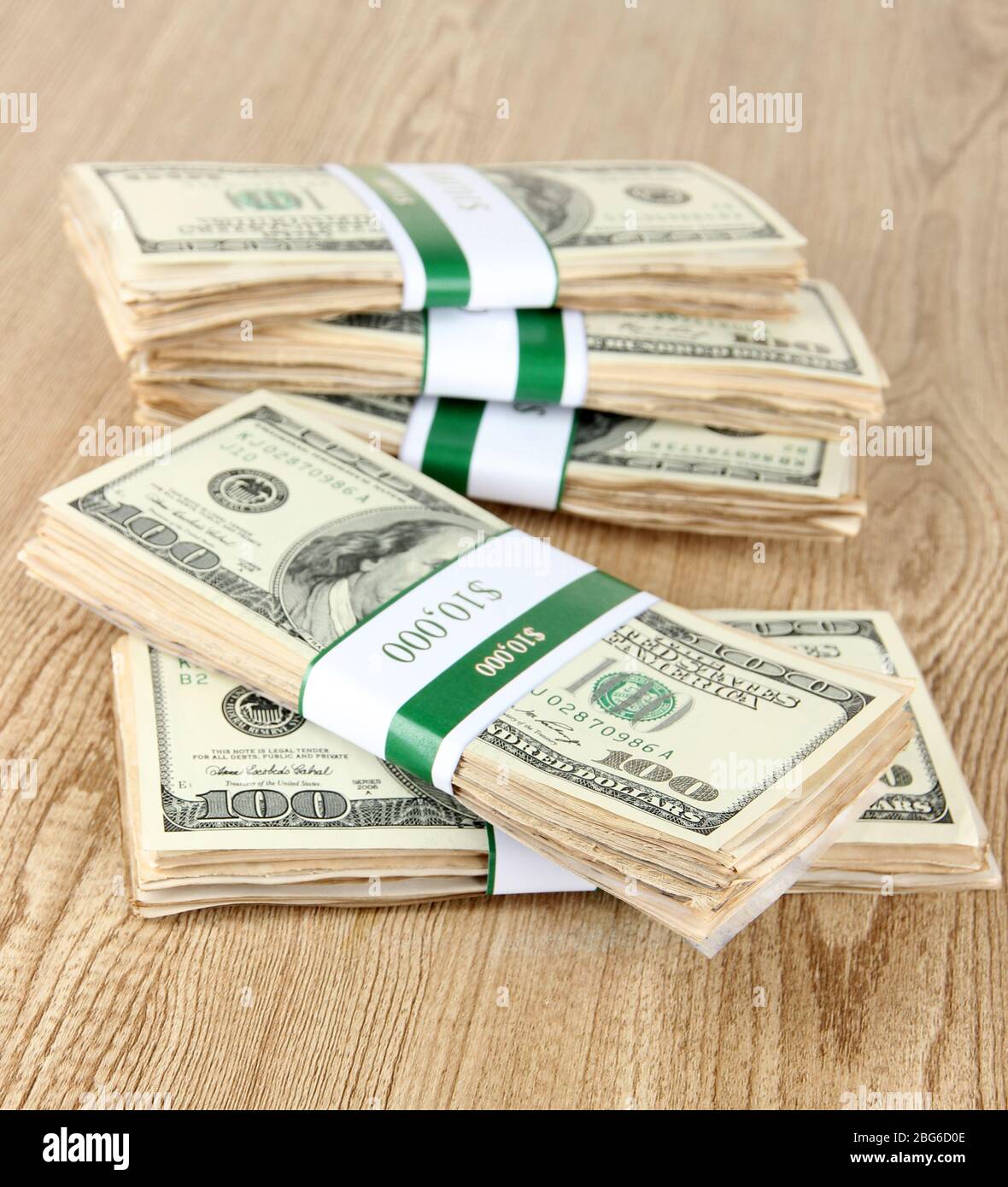 chash money on a table Stock Photo