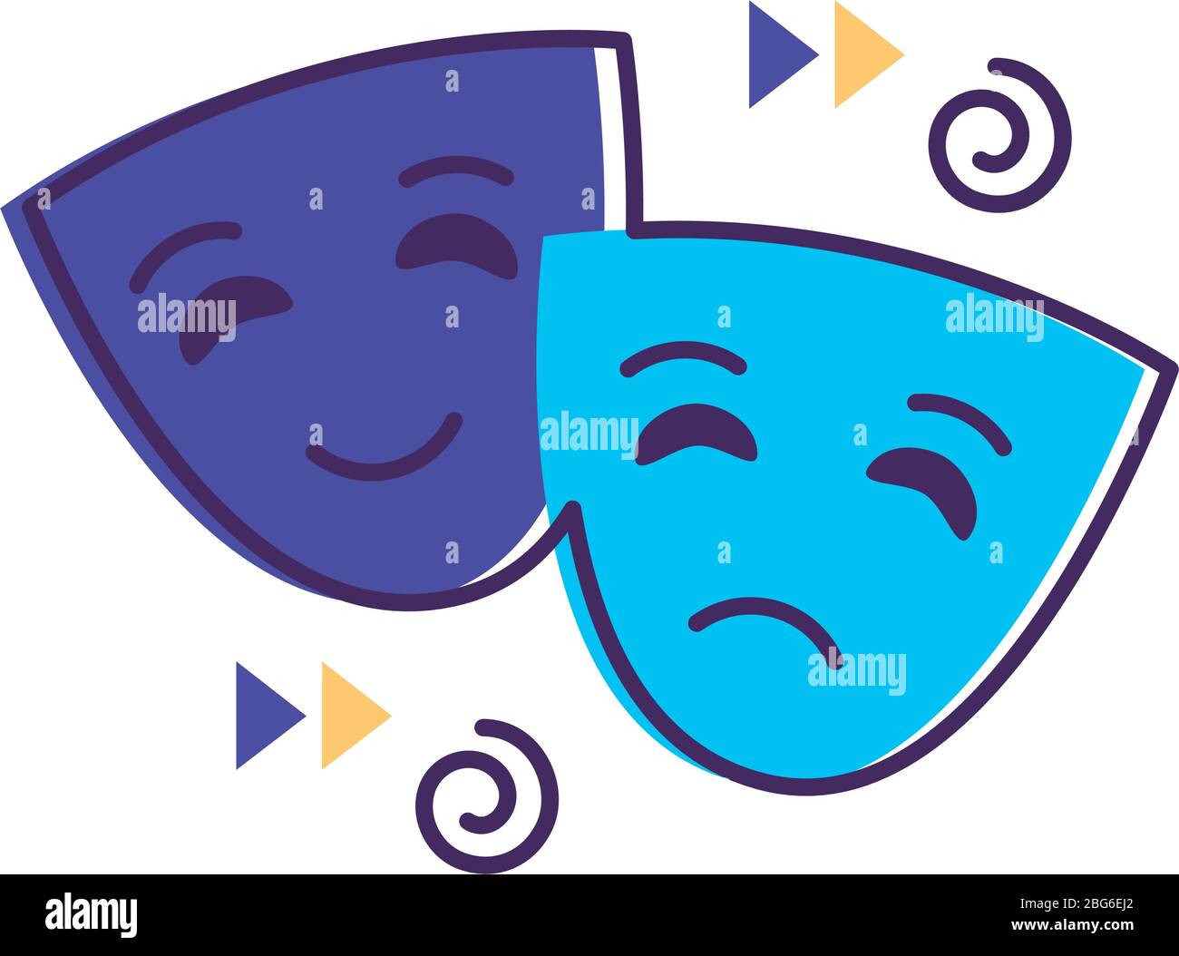 theater masks flat style icon Stock Vector Image & Art - Alamy
