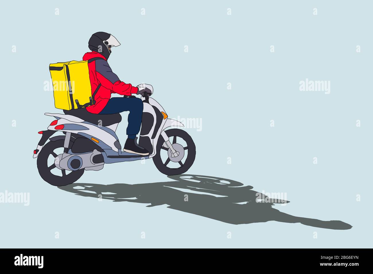 modern creative delivery concept illustration featuring delivery man ...
