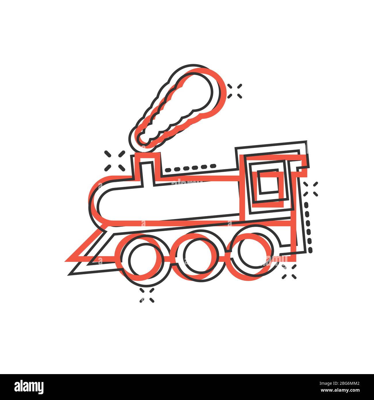 Metro icon in comic style. Train subway cartoon vector illustration on ...