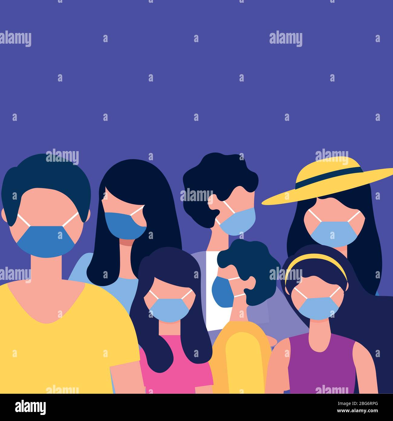 people using face masks for covid19 pandemic Stock Vector Image & Art ...