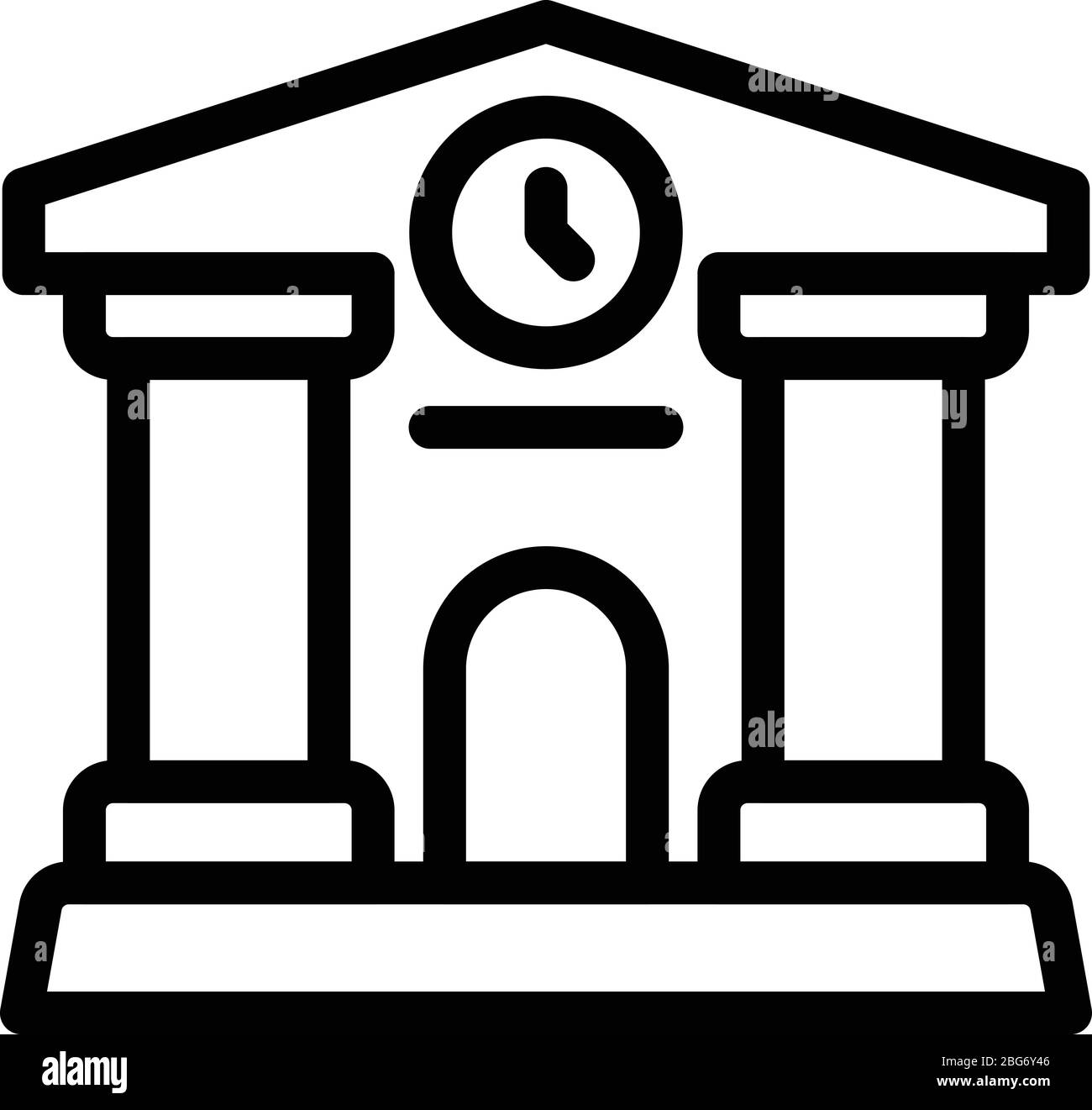 Courthouse icon, outline style Stock Vector Image & Art - Alamy
