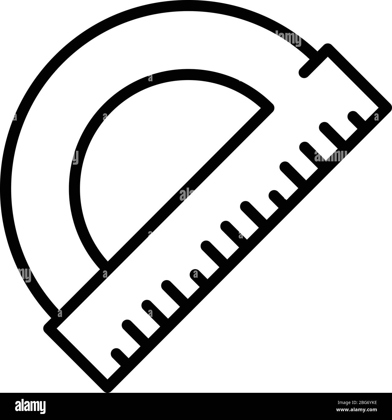 Semicircle ruler icon, outline style Stock Vector Image & Art - Alamy