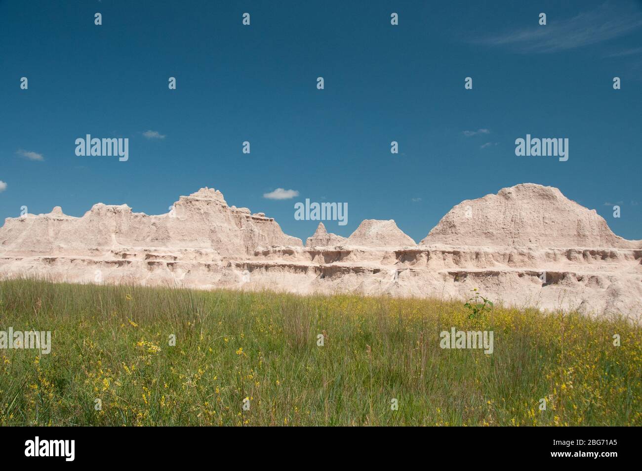 Colorful rock formations in Badlands National Park, South Dakota, USA Stock Photo