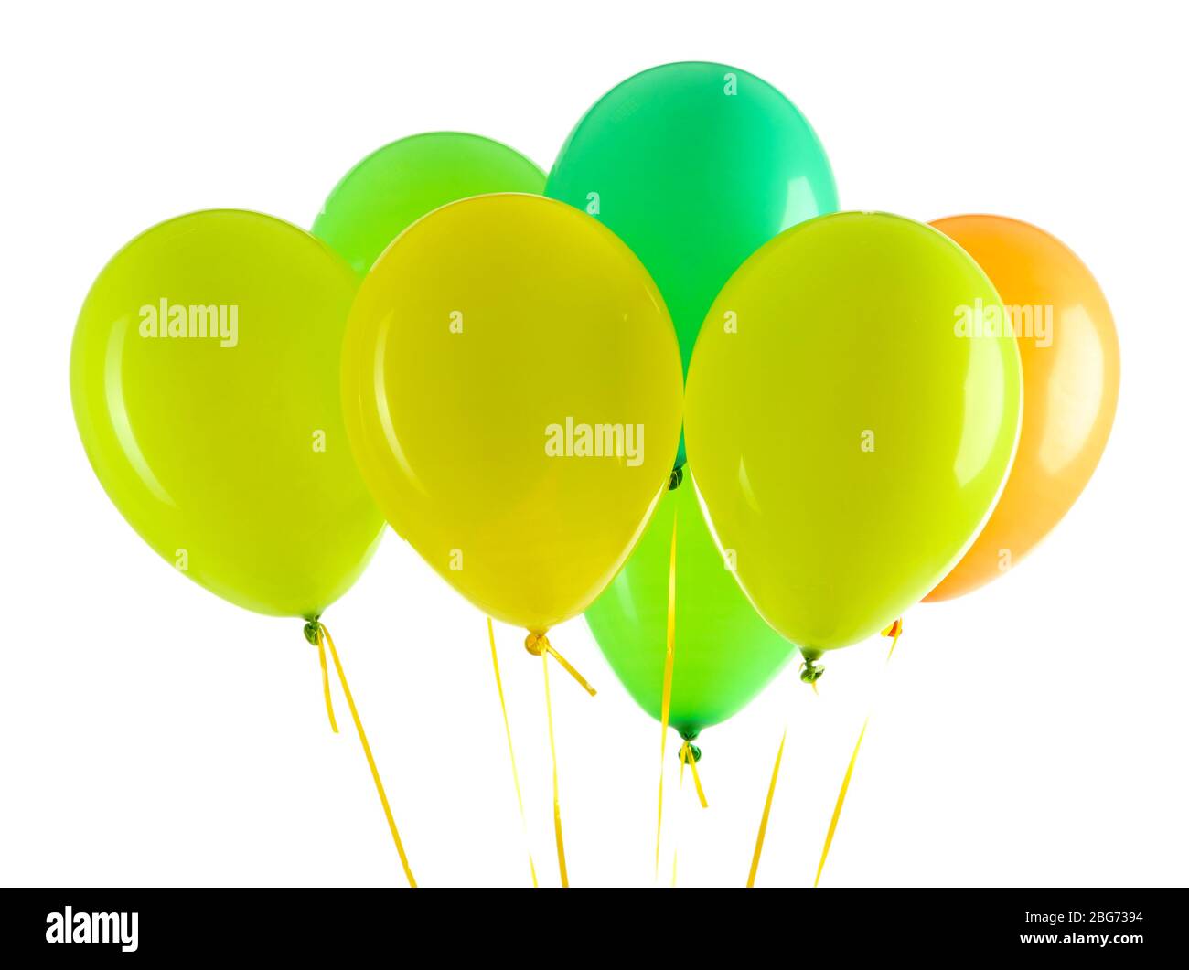 Colorful balloons isolated on white Stock Photo - Alamy