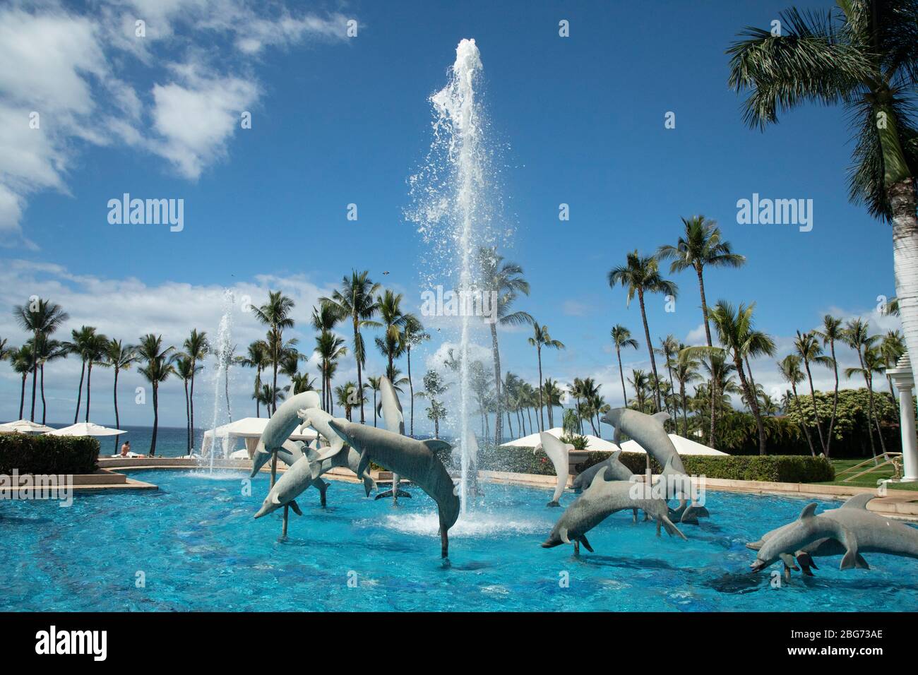 FOUNTAIN with dolphins on the grounds of the GRAND WAILEA RESORT HOTEL