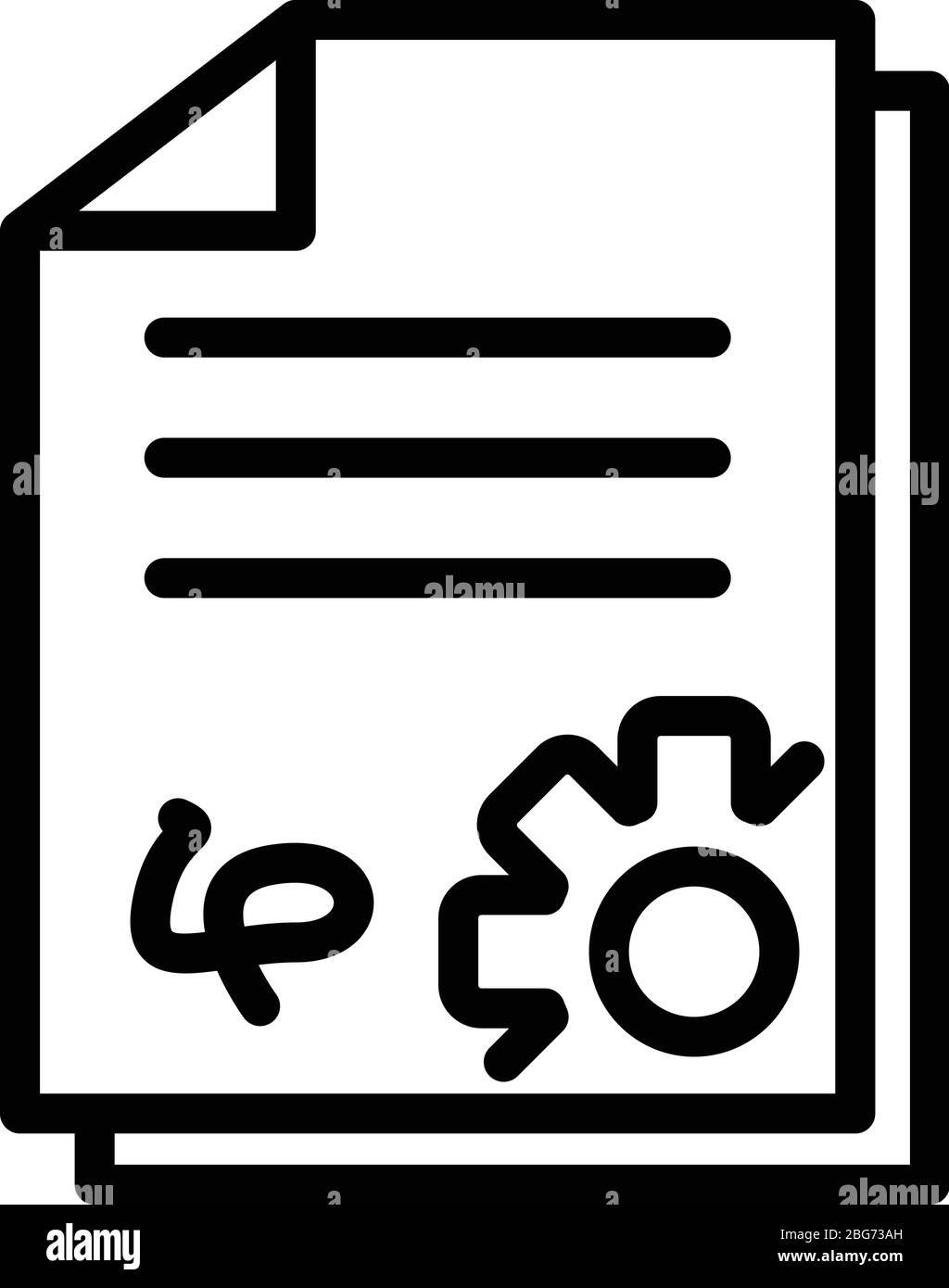 Contract with the support icon, outline style Stock Vector Image & Art ...