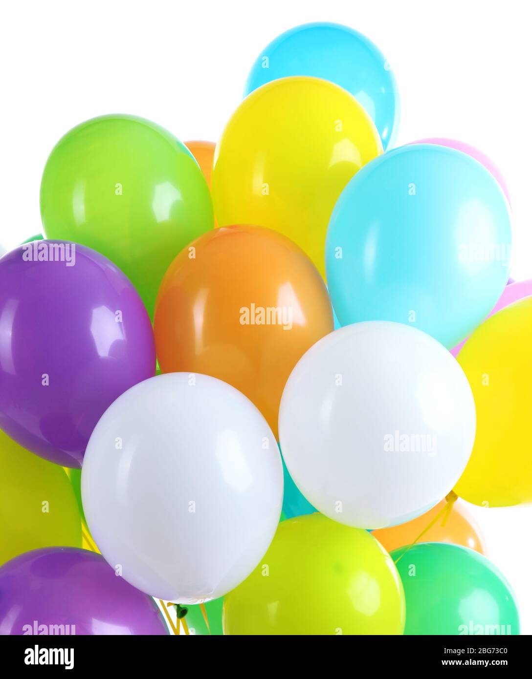 Colorful balloons isolated on white Stock Photo - Alamy