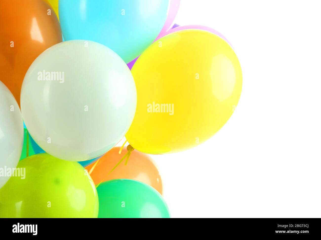 Colorful balloons isolated on white Stock Photo - Alamy