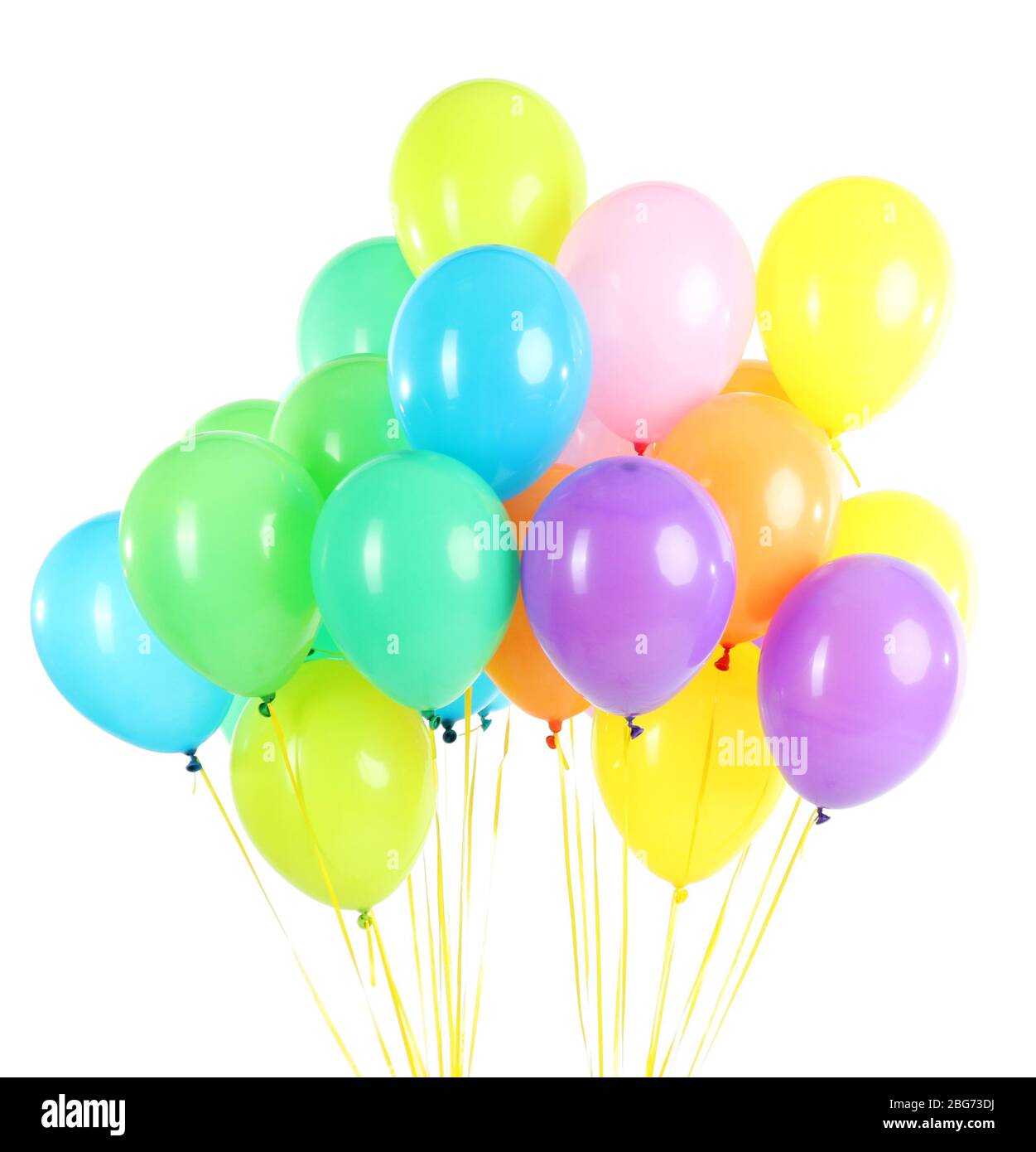 Colorful balloons isolated on white Stock Photo - Alamy