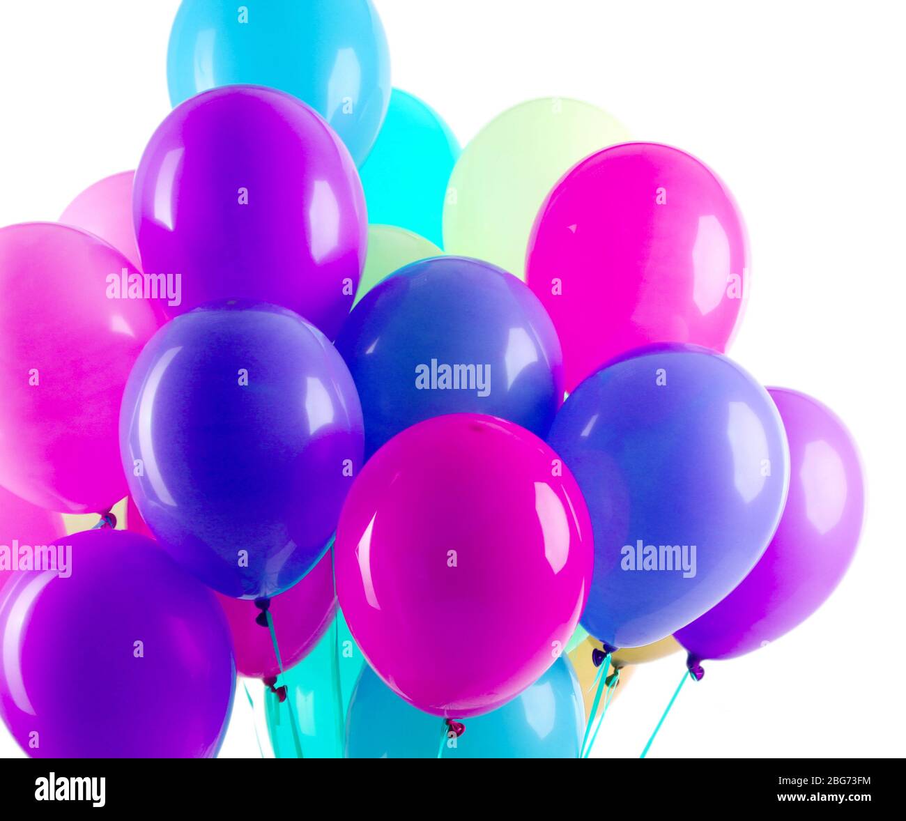 Colorful balloons isolated on white Stock Photo - Alamy