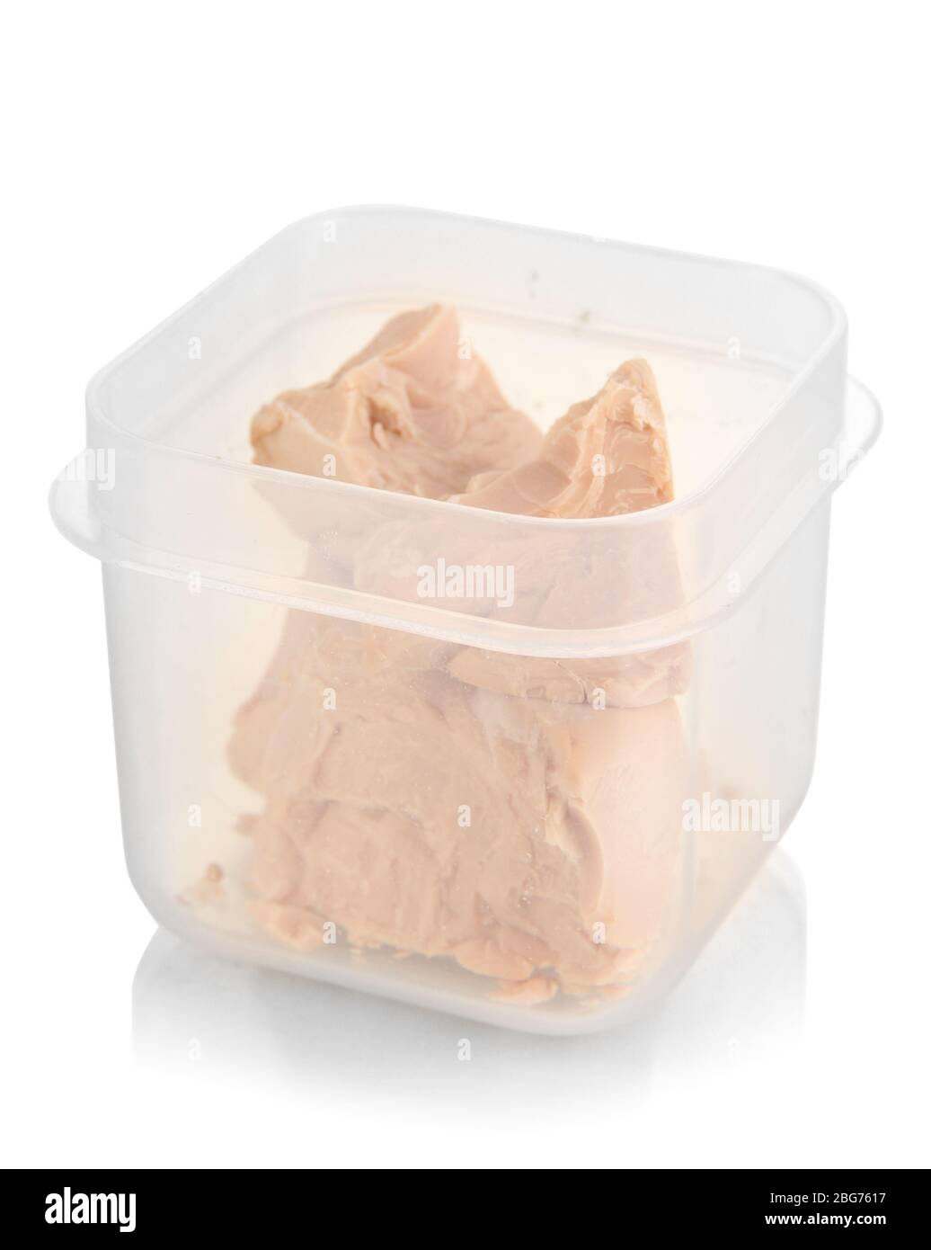 Dry yeast in container isolated on white Stock Photo Alamy