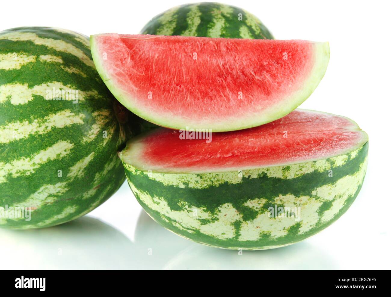 Ripe watermelons isolated on white Stock Photo - Alamy
