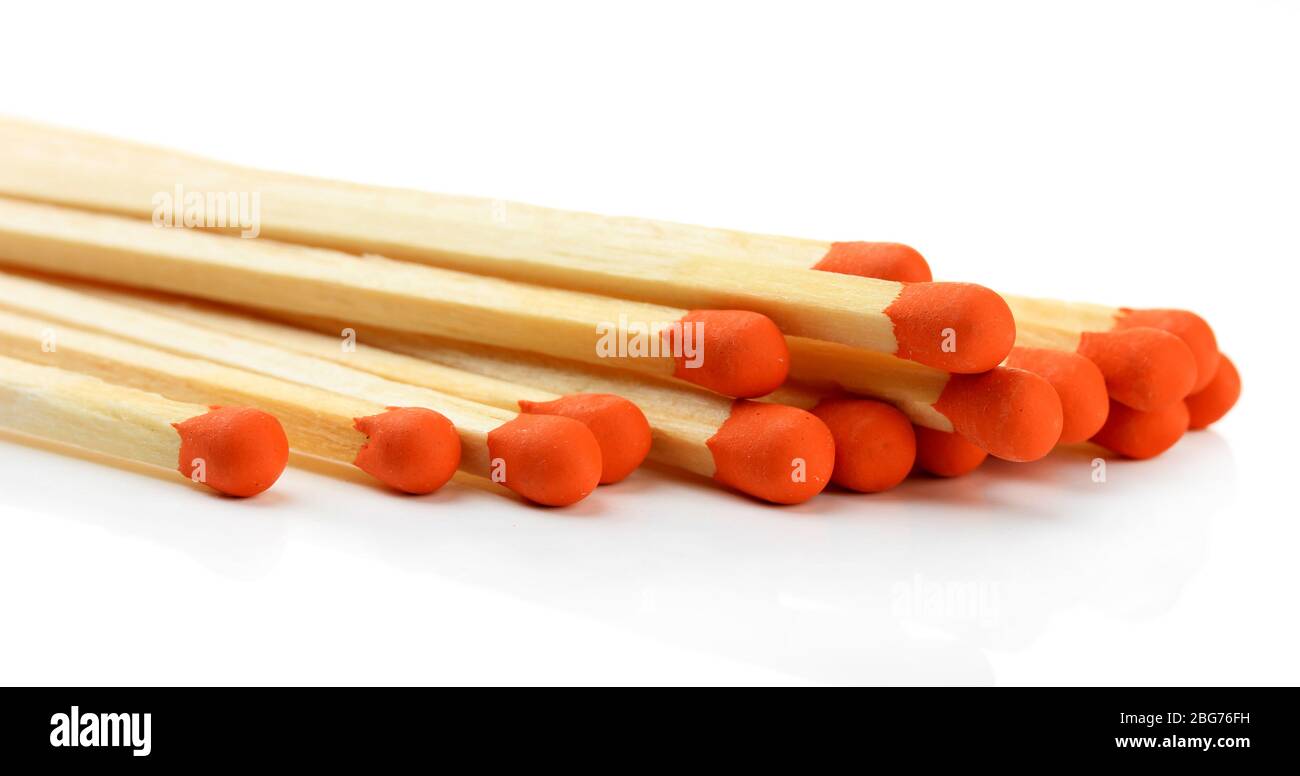 Long matches for fireplace, isolated on white Stock Photo Alamy
