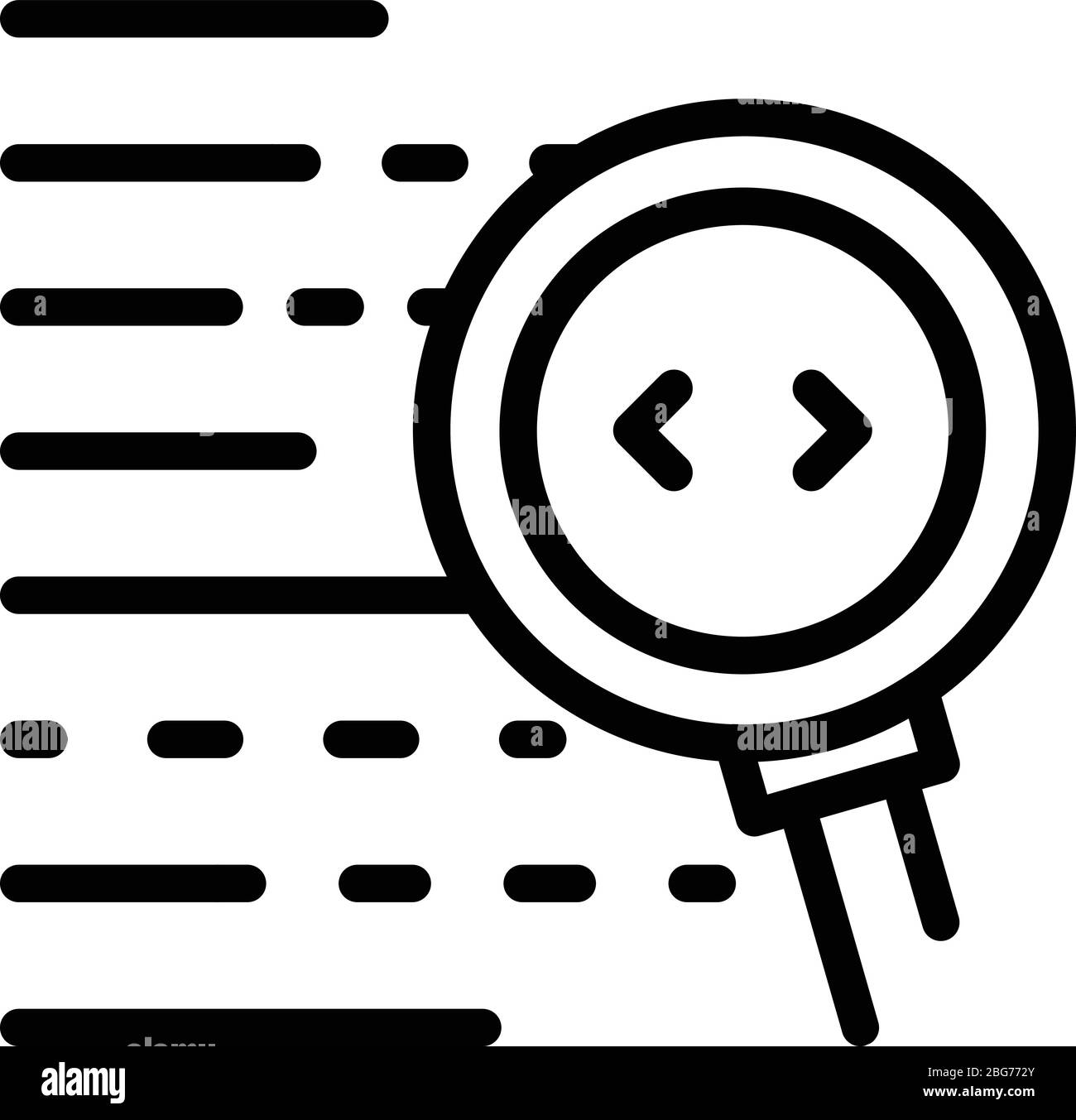 Search code icon, outline style Stock Vector Image & Art - Alamy