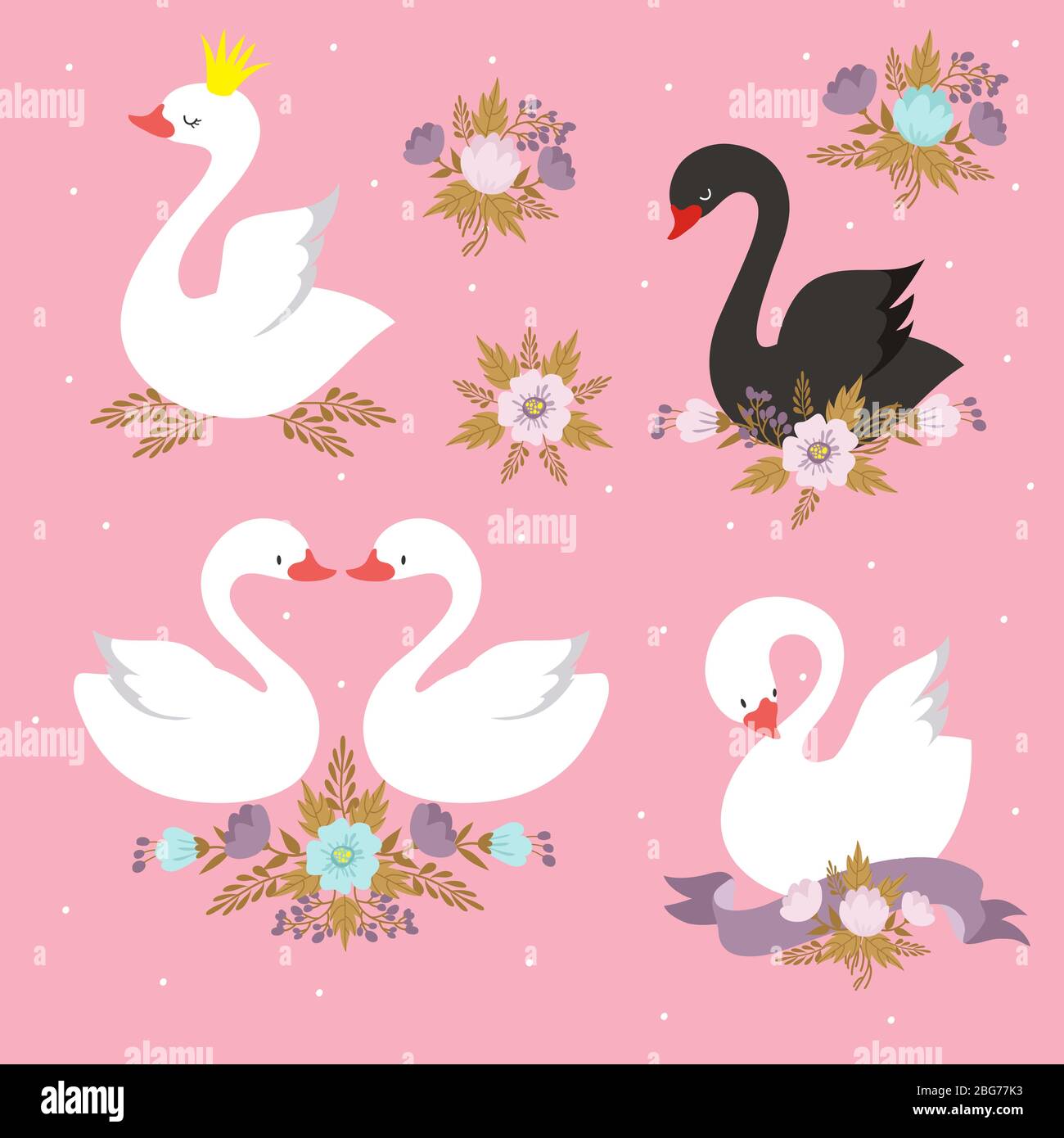 Beautiful white princess swan with crown. Cartoon goose, duck bird vector set. Black swan and princess cute animal illustration Stock Vector Image & Art - Alamy Beautiful white princess swan with crown. Cartoon goose, duck bird vector set. Black swan and princess cute animal illustration Stock Vector Image & Art - Alamy
