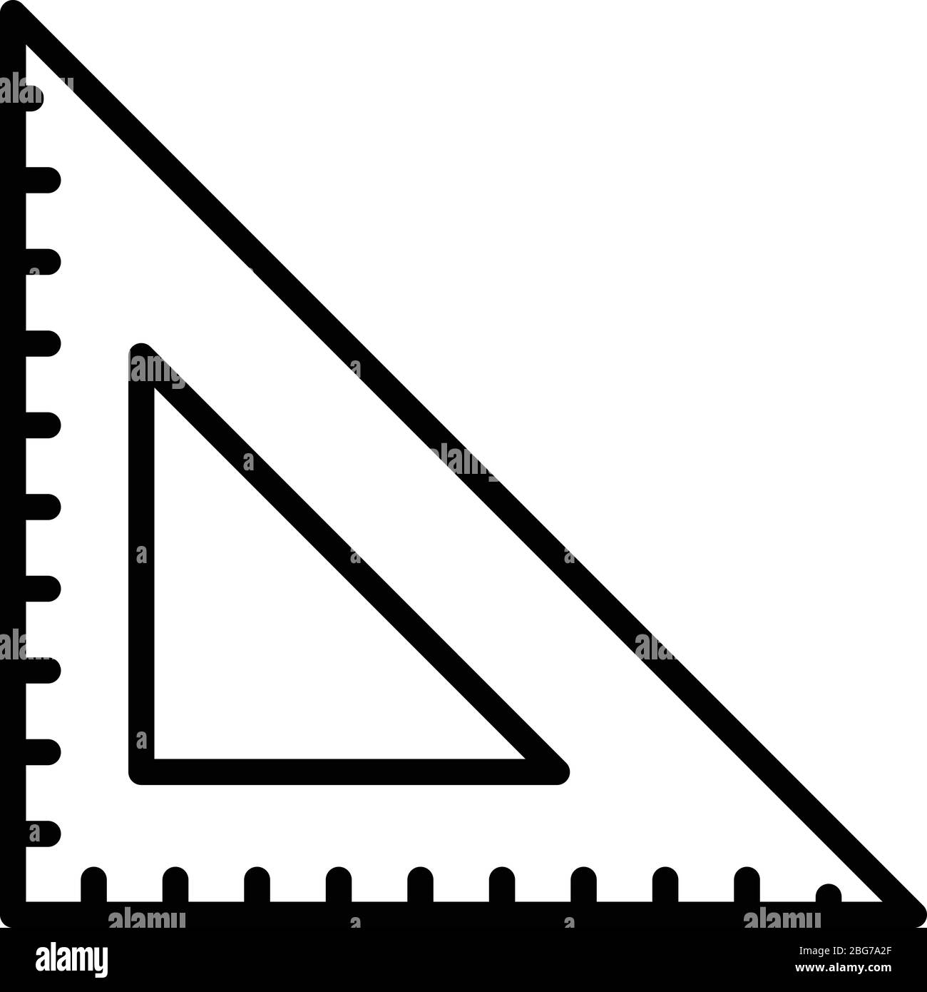 School square ruler icon, outline style Stock Vector Image & Art - Alamy