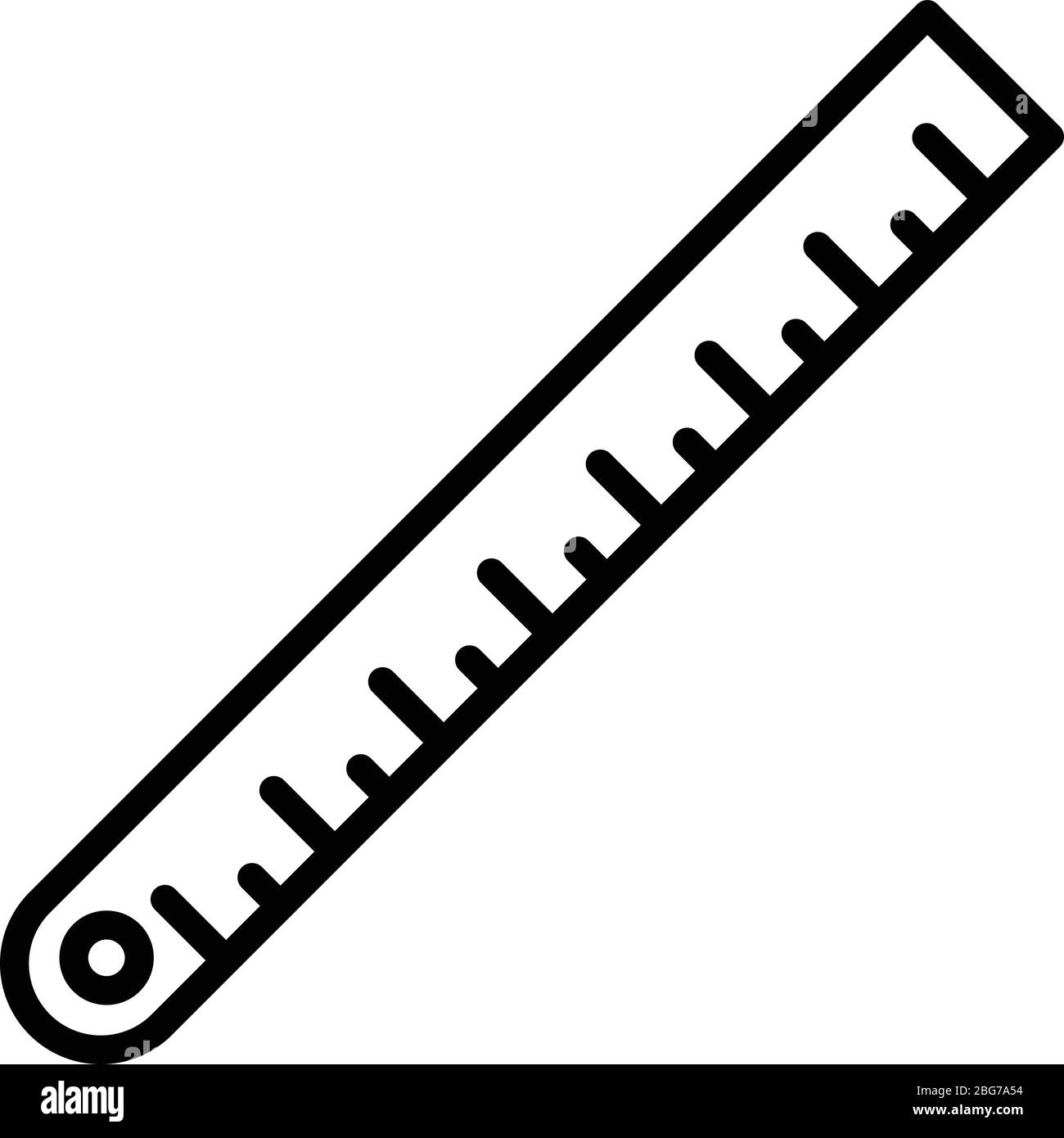 Steel ruler icon, outline style Stock Vector Image & Art - Alamy