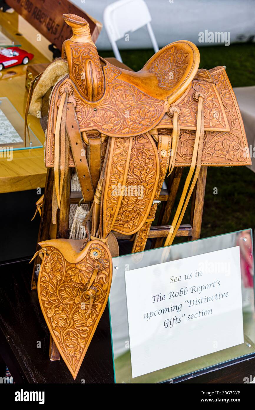 Bentley Scottsdale Polo Championships, Miniature Saddle Stock Photo