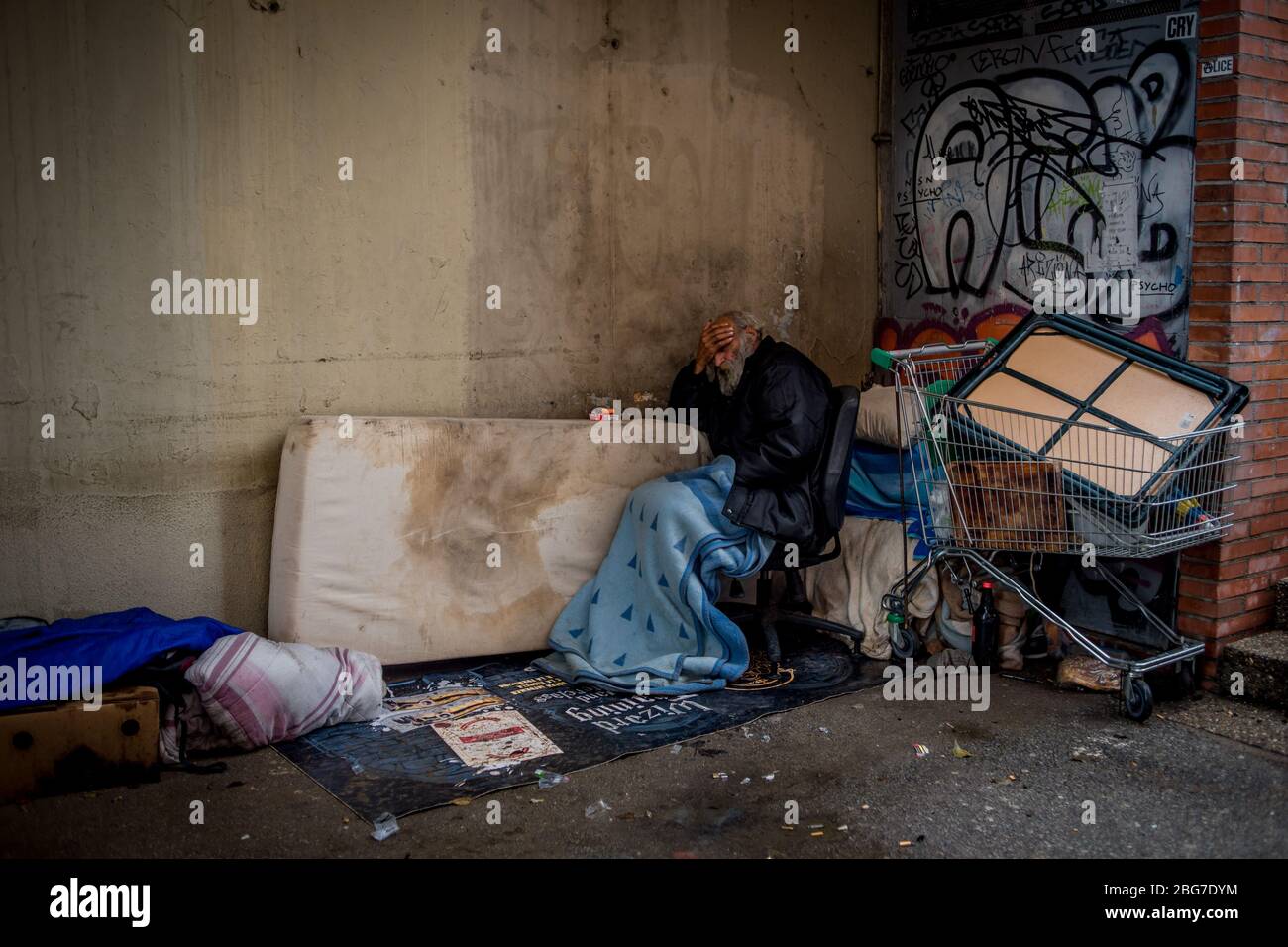Homeless People Under Bridge In High Resolution Stock Photography and ...
