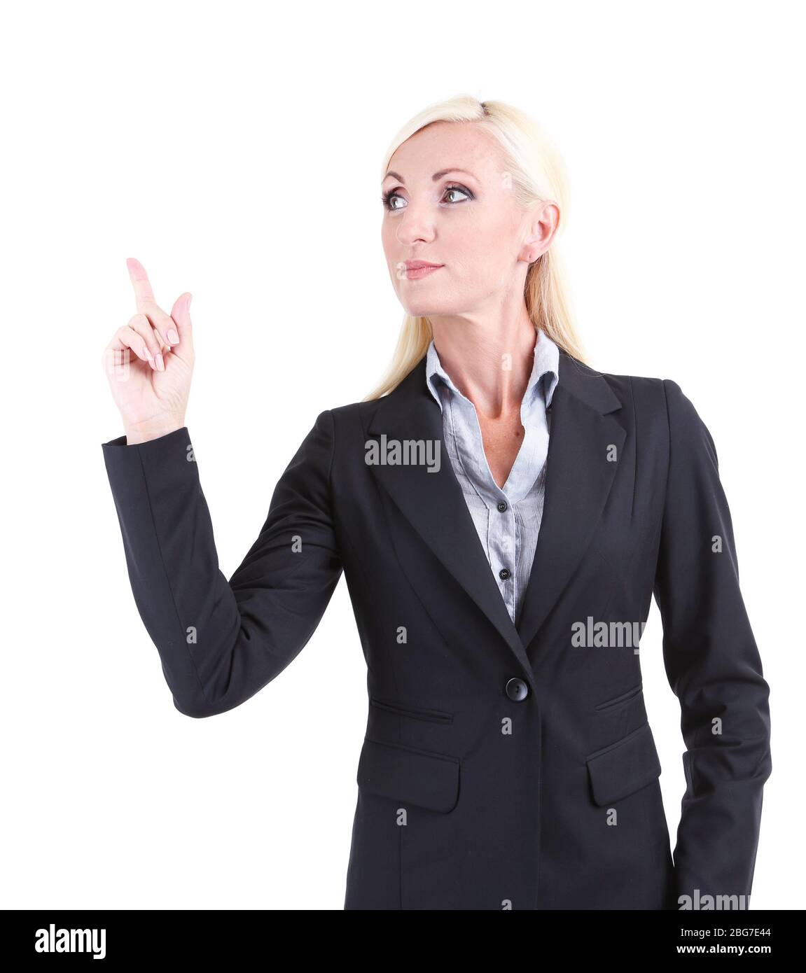 Business woman portrait isolated on white Stock Photo - Alamy