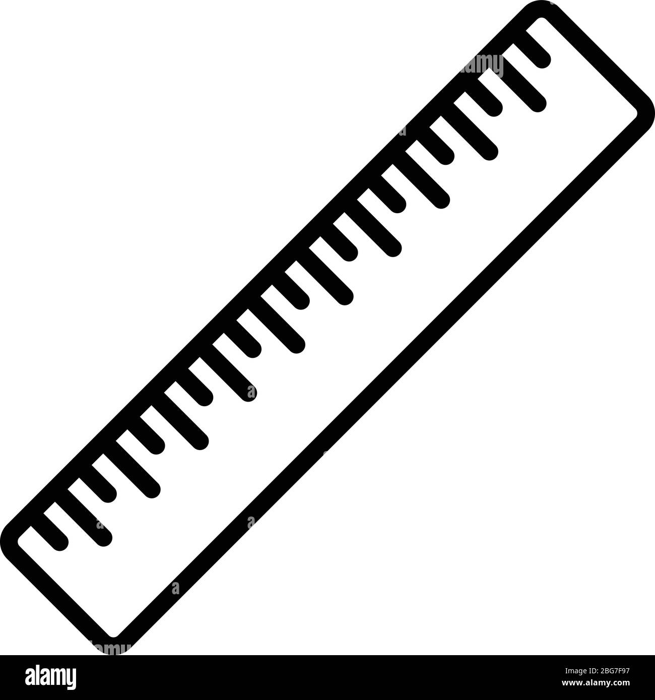 Measure ruler icon, outline style Stock Vector Image & Art - Alamy